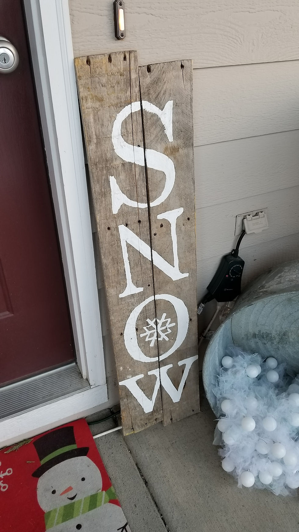 Snow Porch Sign
