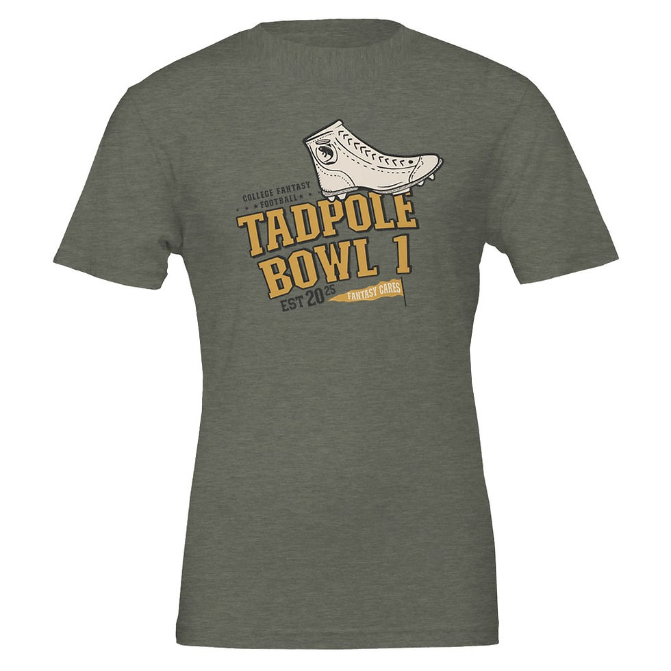 Thumbnail: Tadpole Bowl 1 - Premium Unisex Crewneck T-shirt | Heather Military Green