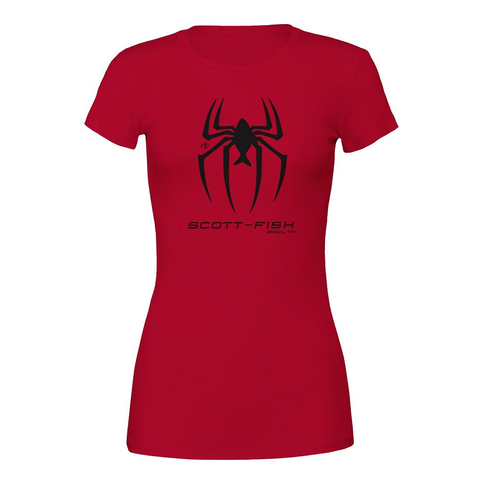 Thumbnail: Arachnid-Fish Premium Womens Crewneck T-shirt | Bella + Canvas 6004