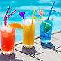 Colorful Poolside Drinks