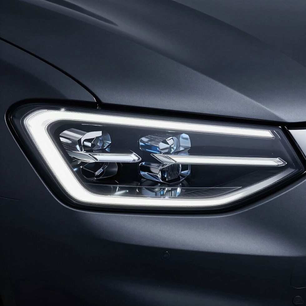 Modern illuminated car headlight