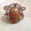 Thumbnail: Gold Coloured Bangle with Brown Coloured Stone