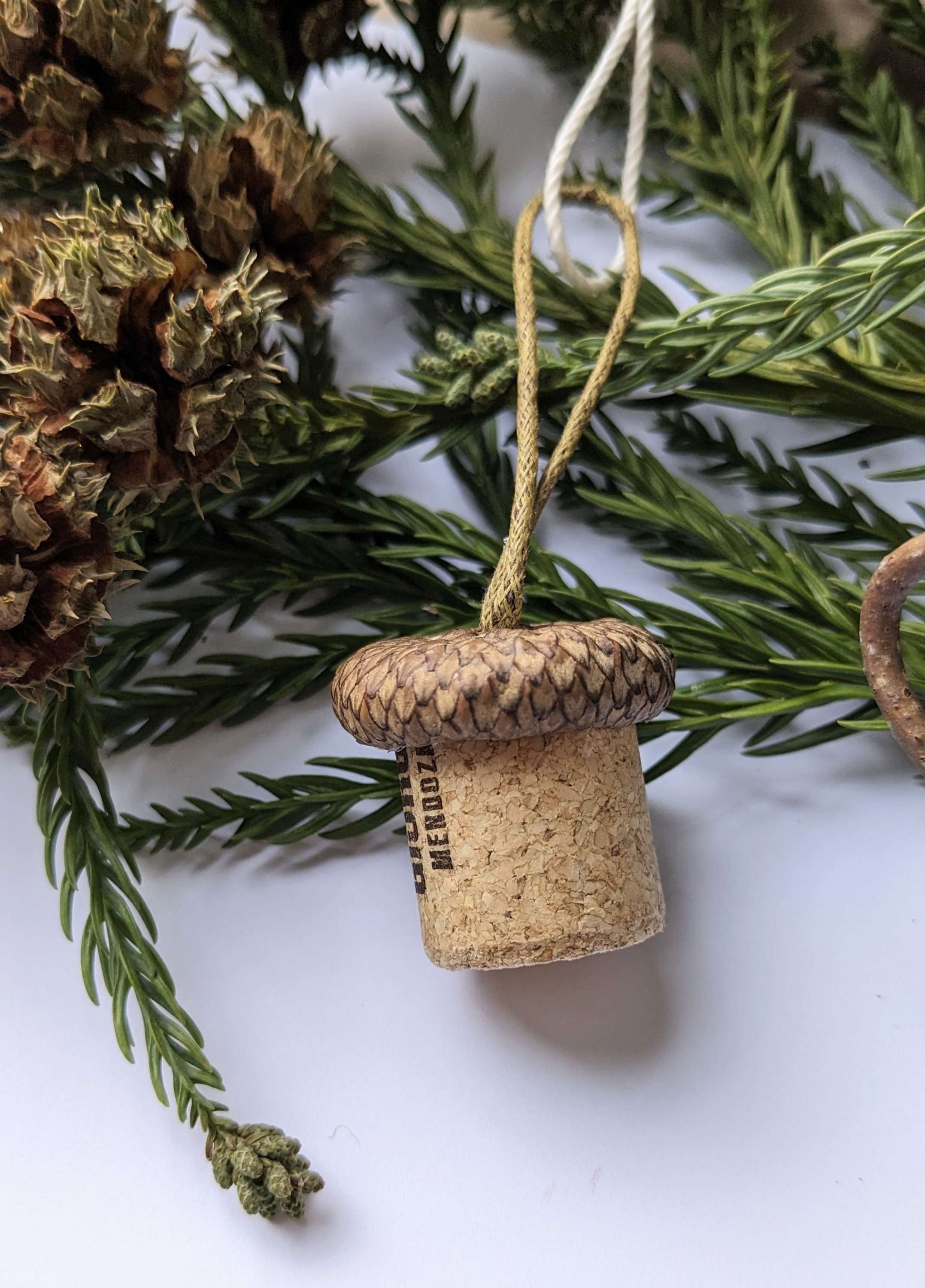 Mushroom Ornament - Natural