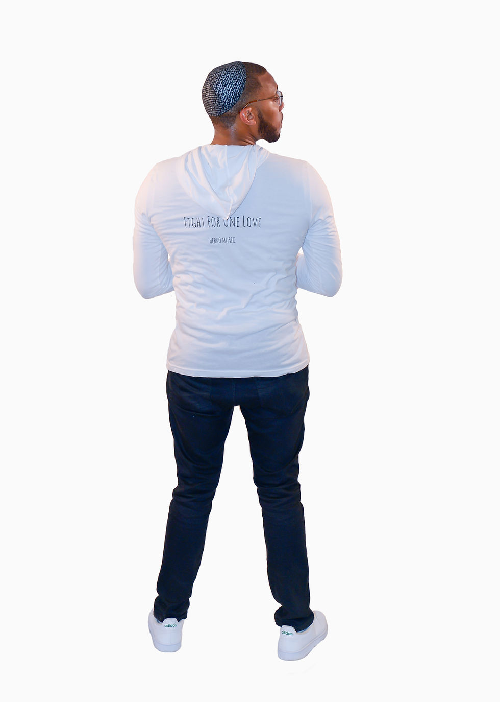 Thumbnail: WHITE Bella + Canvas Unisex Jersey Long-Sleeve Hoodie