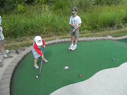 In town for mini golf