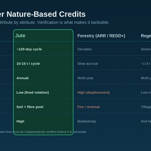 Jute, Verified: The Integrity Case for a Fast-Cycle Carbon Credit