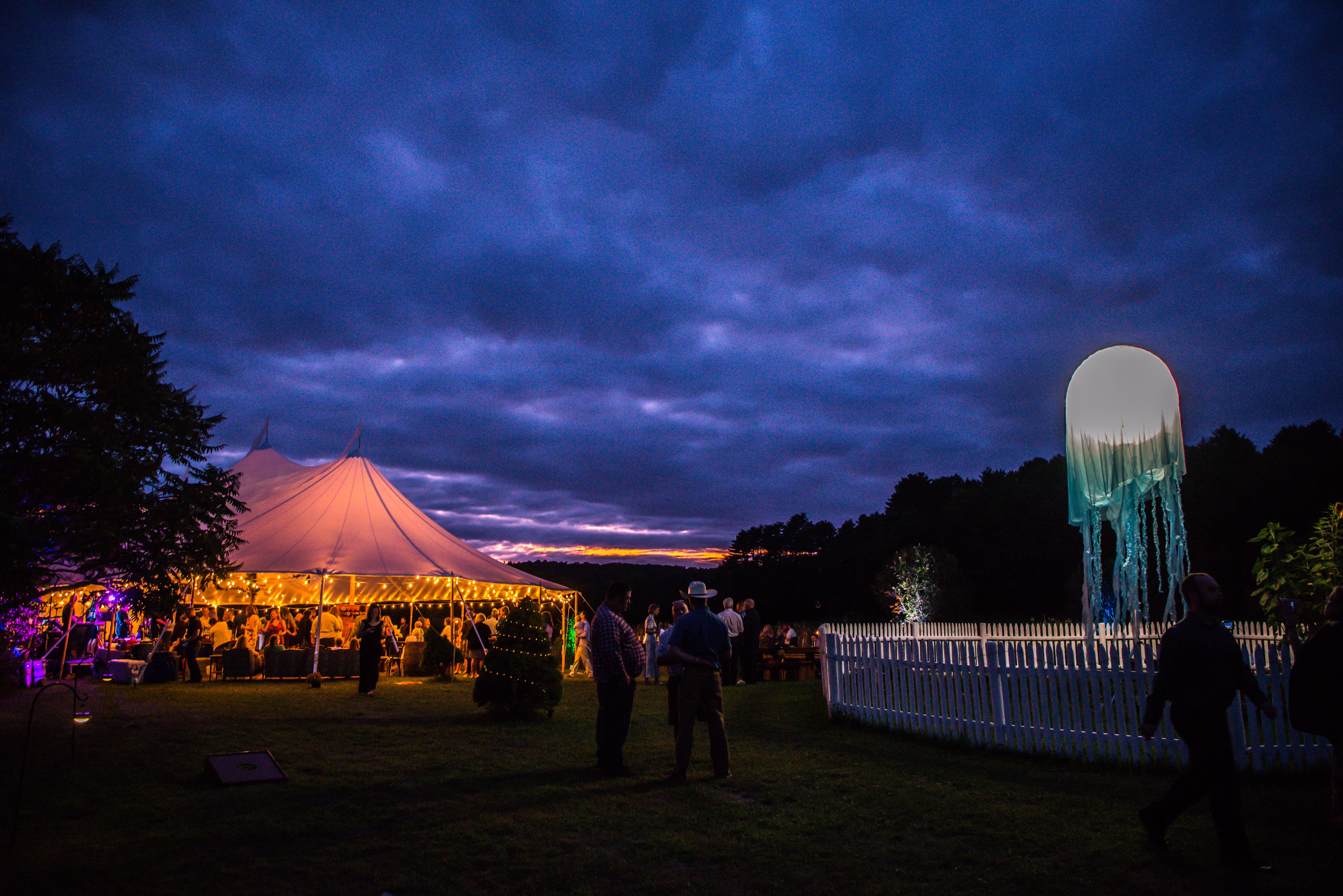 44x83 Tidewater Tent After Dark