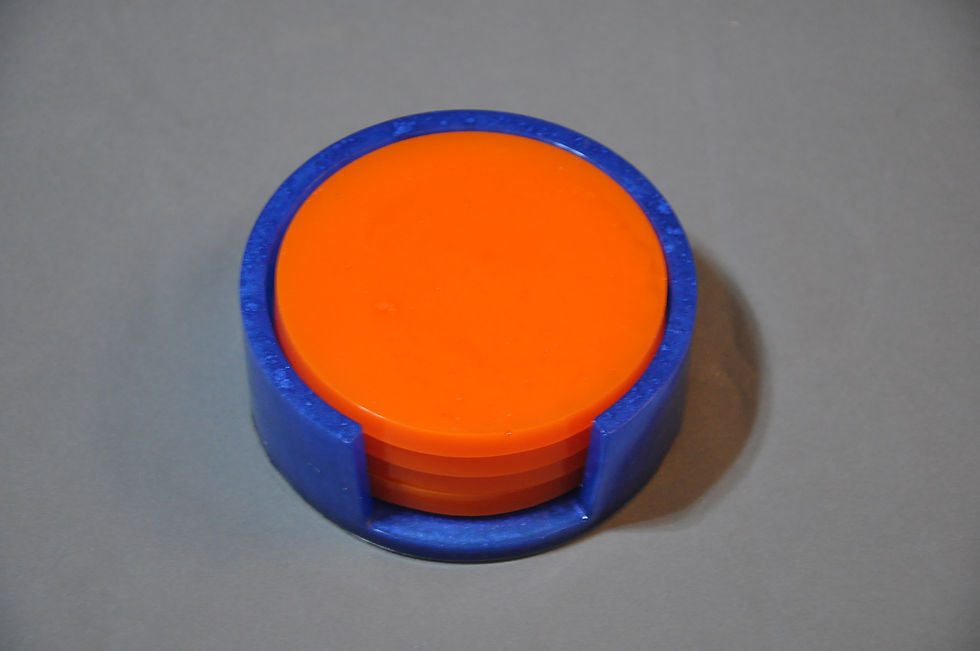 Royal Blue & Orange Coaster Set