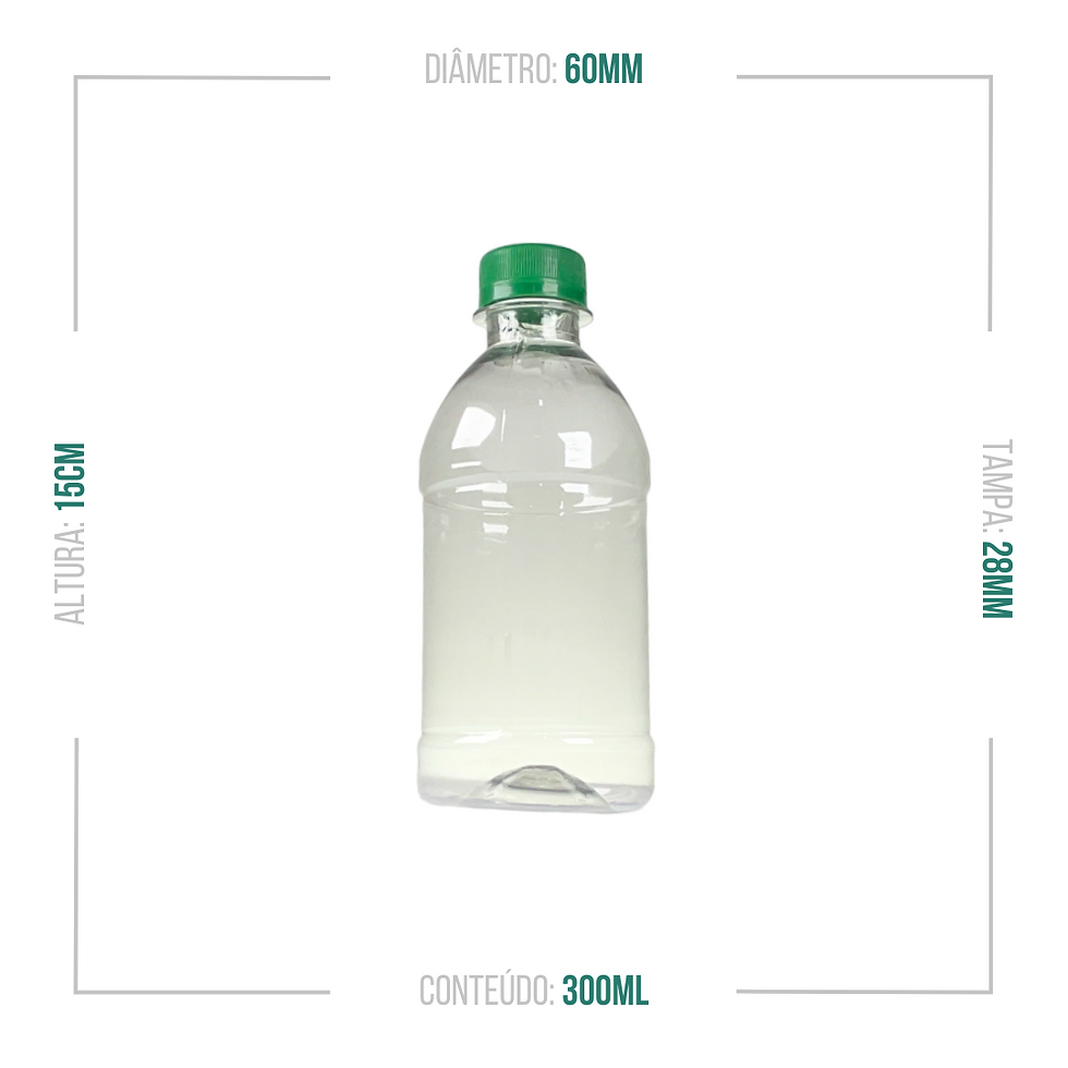 Miniatura: GARRAFA PET PCO28 RED. CRISTAL 300ML ANTIGA PCT. C/200 UND