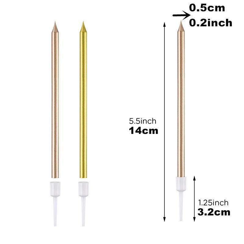 Küçük resim: 6 LI  UZUN İNCE KARIŞIK RENK MUM