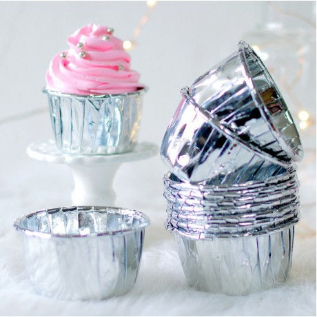 Gümüş Muffin Kek Kapsülü (25 adet)