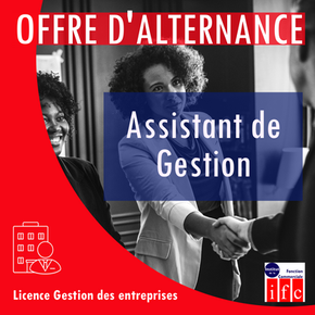 OFFRES D’ALTERNANCE : ASSISTANT DE GESTION