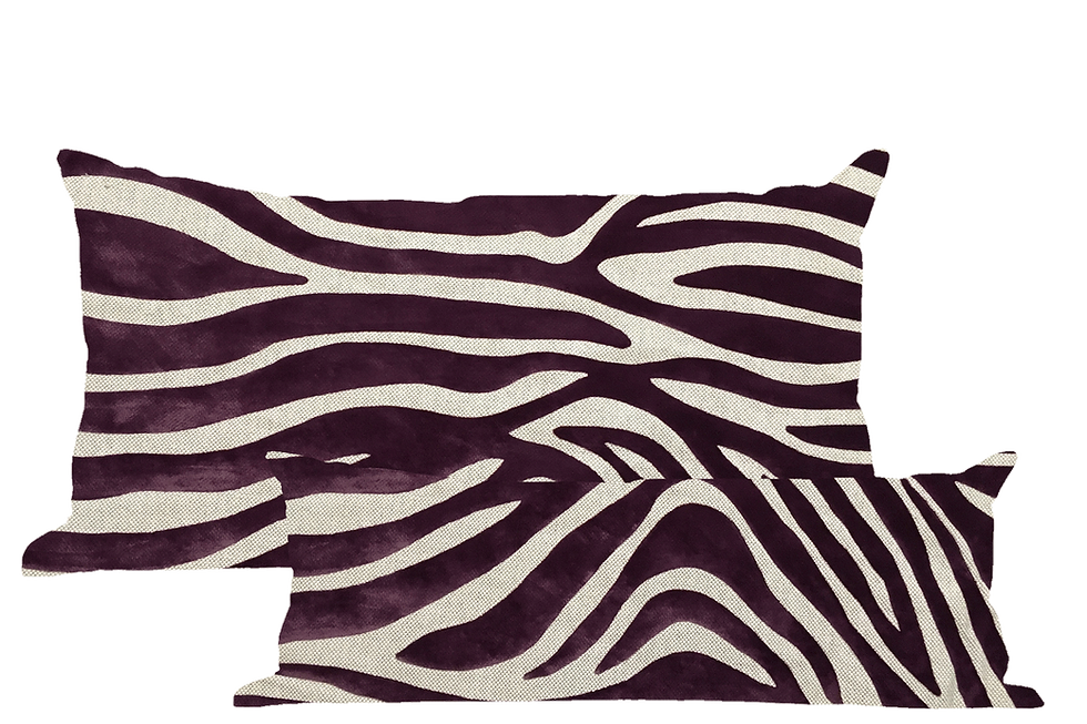 Purple Linen Flock Velvet