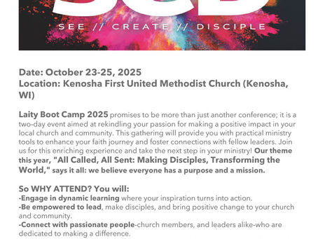 SCD Laity Boot Camp--SEE // CREATE // DISCIPLE