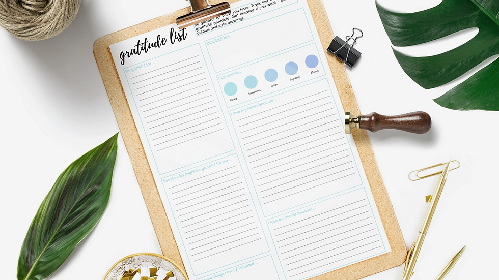 New Gratitude Printable