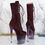 Thumbnail: Leecabe " BALAYAGE BURGUNDY" 8Inch Women's Platform Dancing High Heel