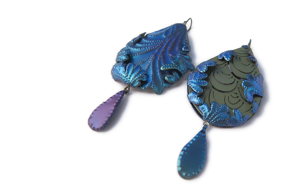 Peacock Flourish earrings