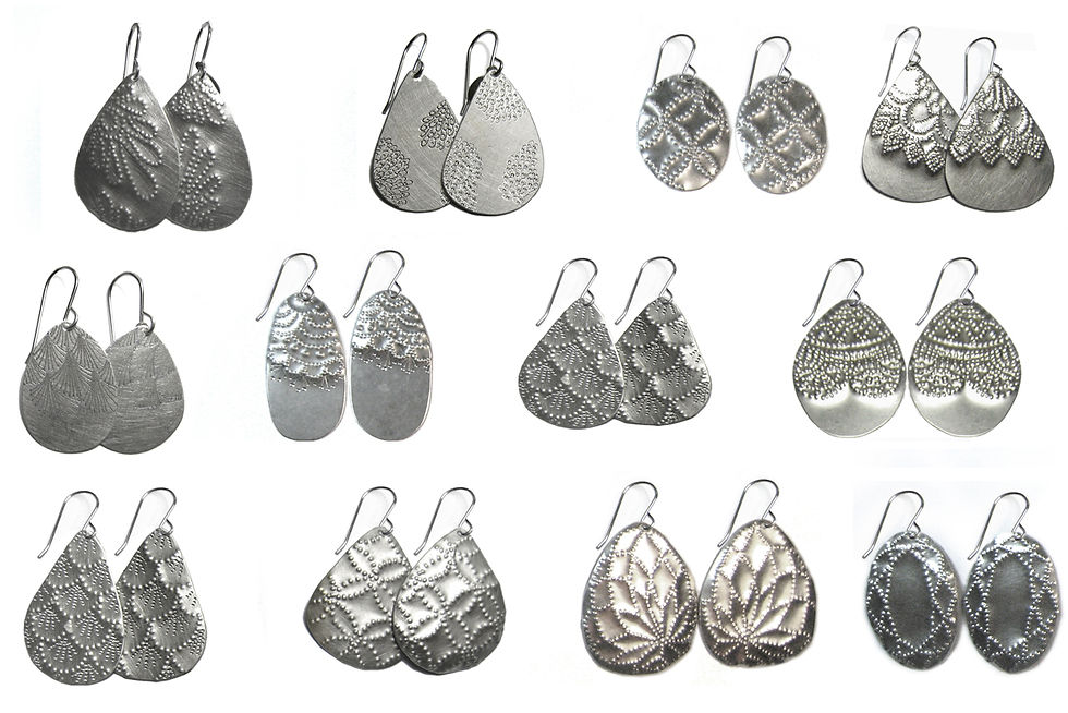Flourish silver earrings