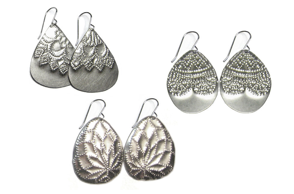 Flourish silver earrings