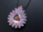 Starburst Titanium Opal Pendant