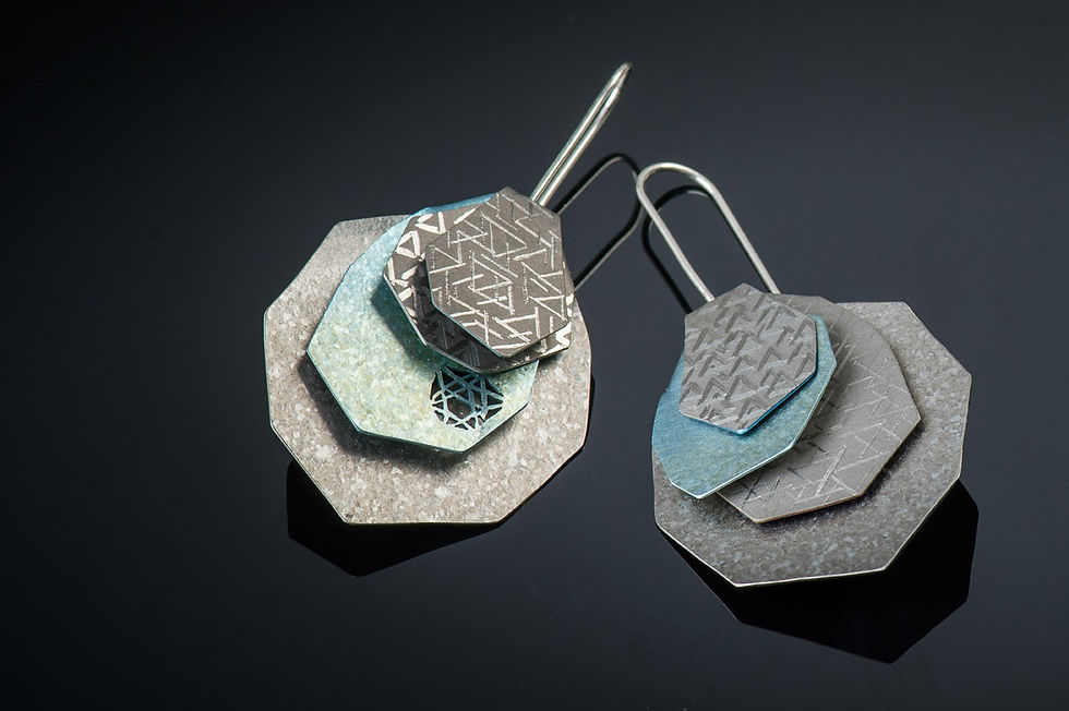 Olivine in Pallasite earrings