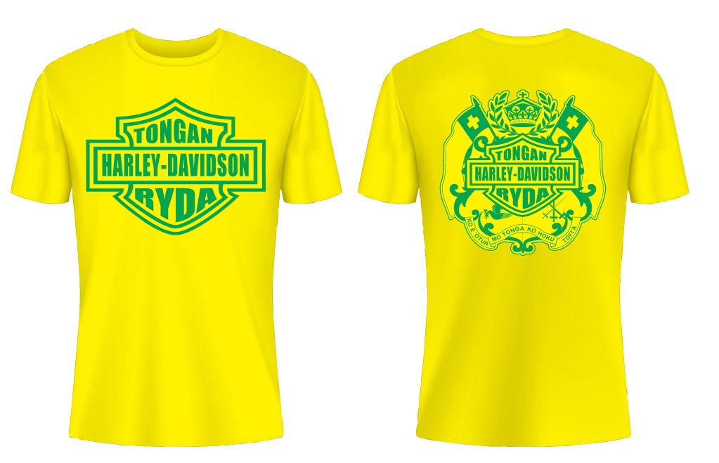 TONGAN HARLEY RYDA SHIRT YELLOW/GREEN