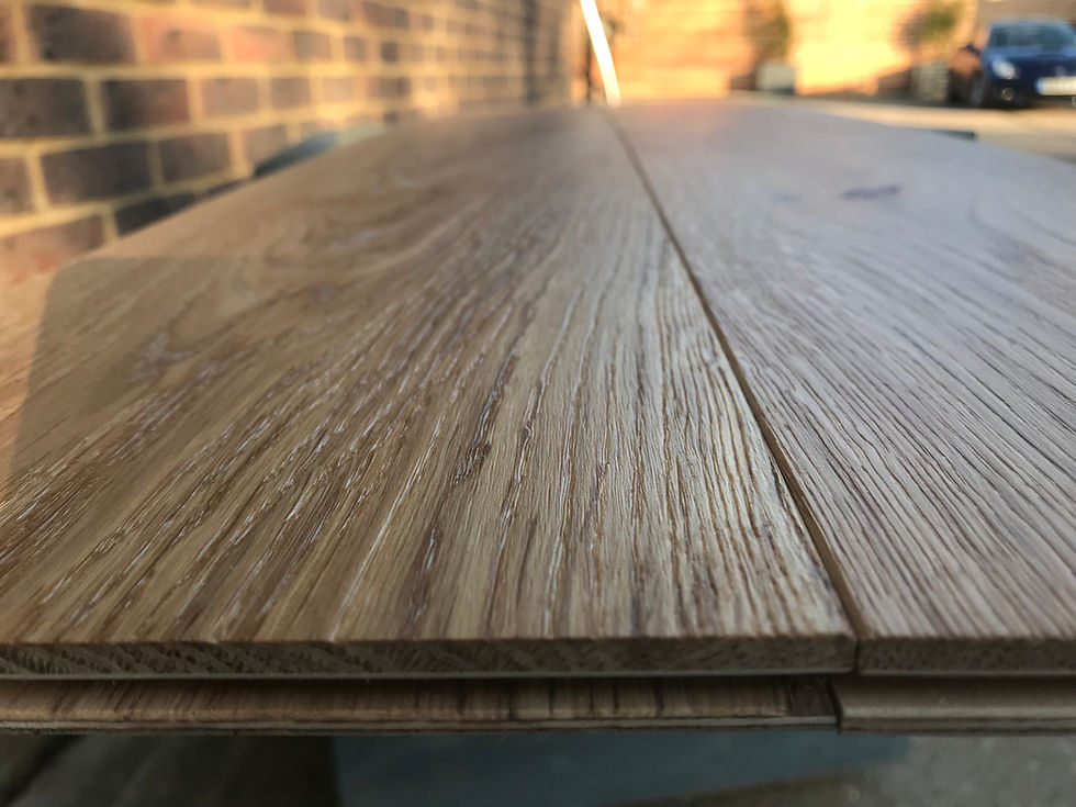 Thumbnail: Engineered Oak Flooring Oil and Brushed Finish 200mm wide