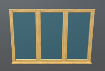 Window with 3 panes 2 openers