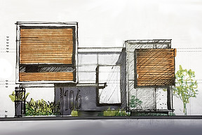Croquis fachada de casa