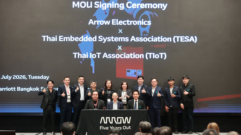 TESA ร่วมลงนามบันทึกความเข้าใจ (MOU) กับ Arrow Electronics และ TIoT เสริมความร่วมมือด้าน AIoT และระบบสมองกลฝังตัวของประเทศไทย