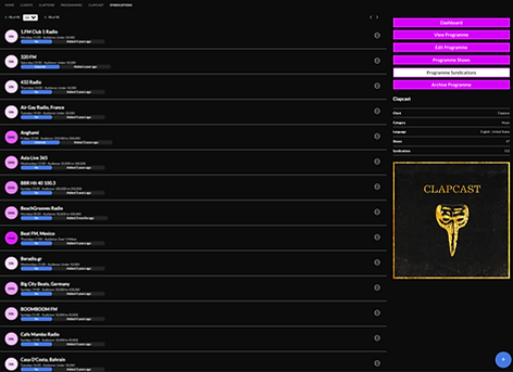 A screenshot from Distorted's client portal
