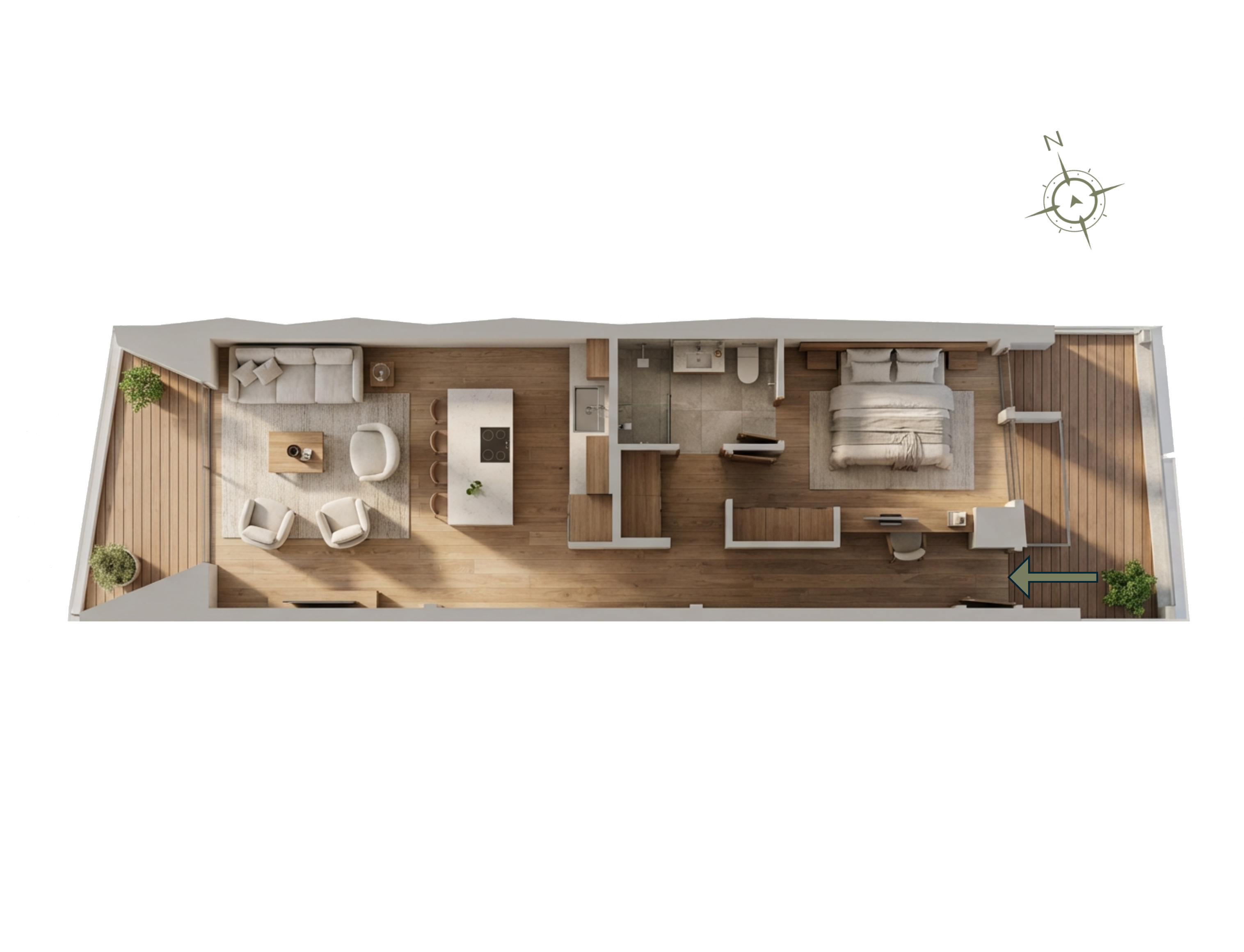 L'Aquila Residences — Type C-1 — 1 bed / 1 bath · 84 m²