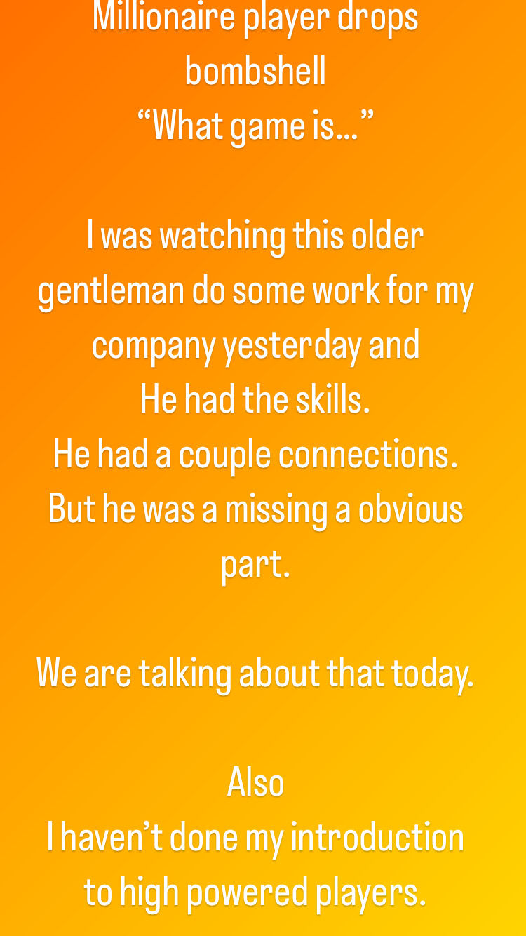 Millionaire high powered player drops bombshell of what game really is 6/29/22