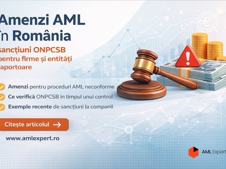 Amenzi AML in Romania – sanctiuni ONPCSB pentru firme si entitati raportoare conform Legii 129/2019