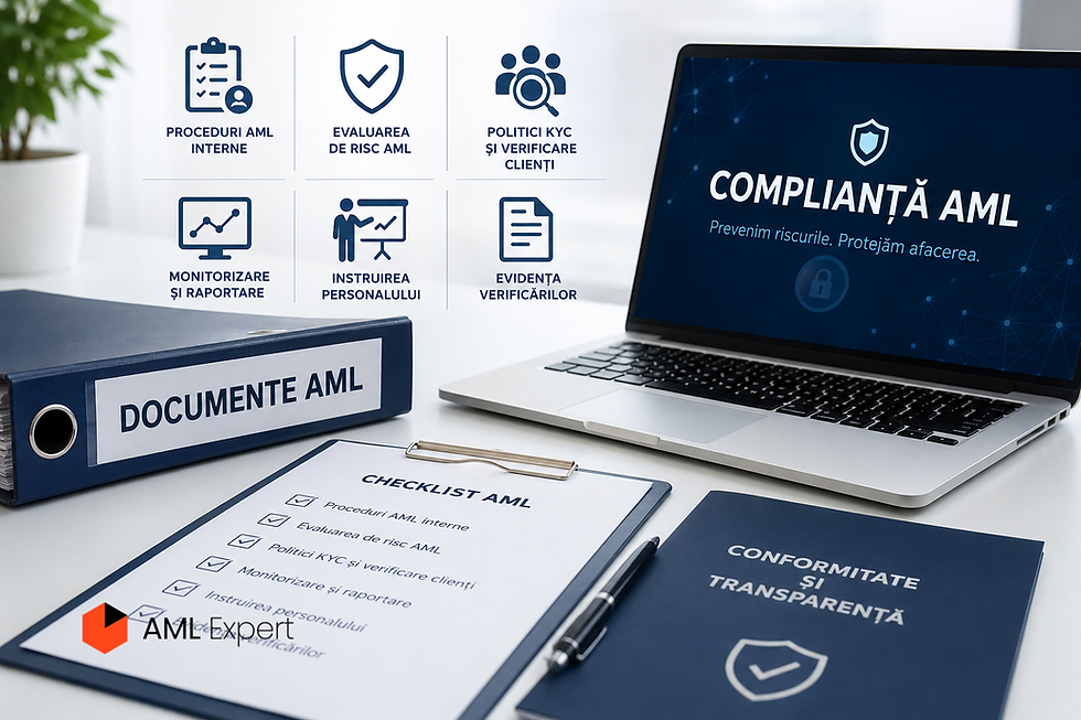 documente aml necesare pentru firme conform legislatiei aml din romania