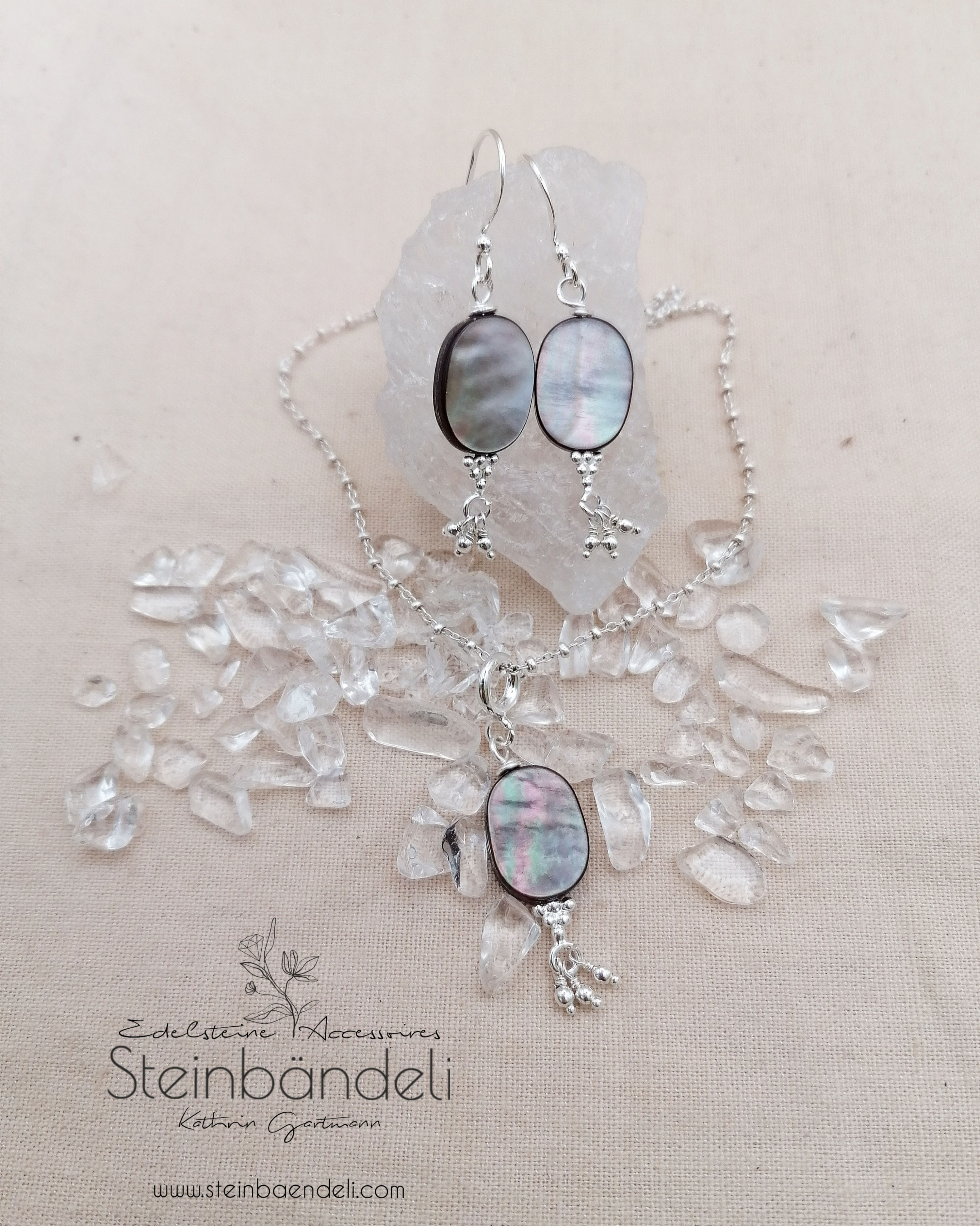 Schmuck Set "Tahiti-Silber" 