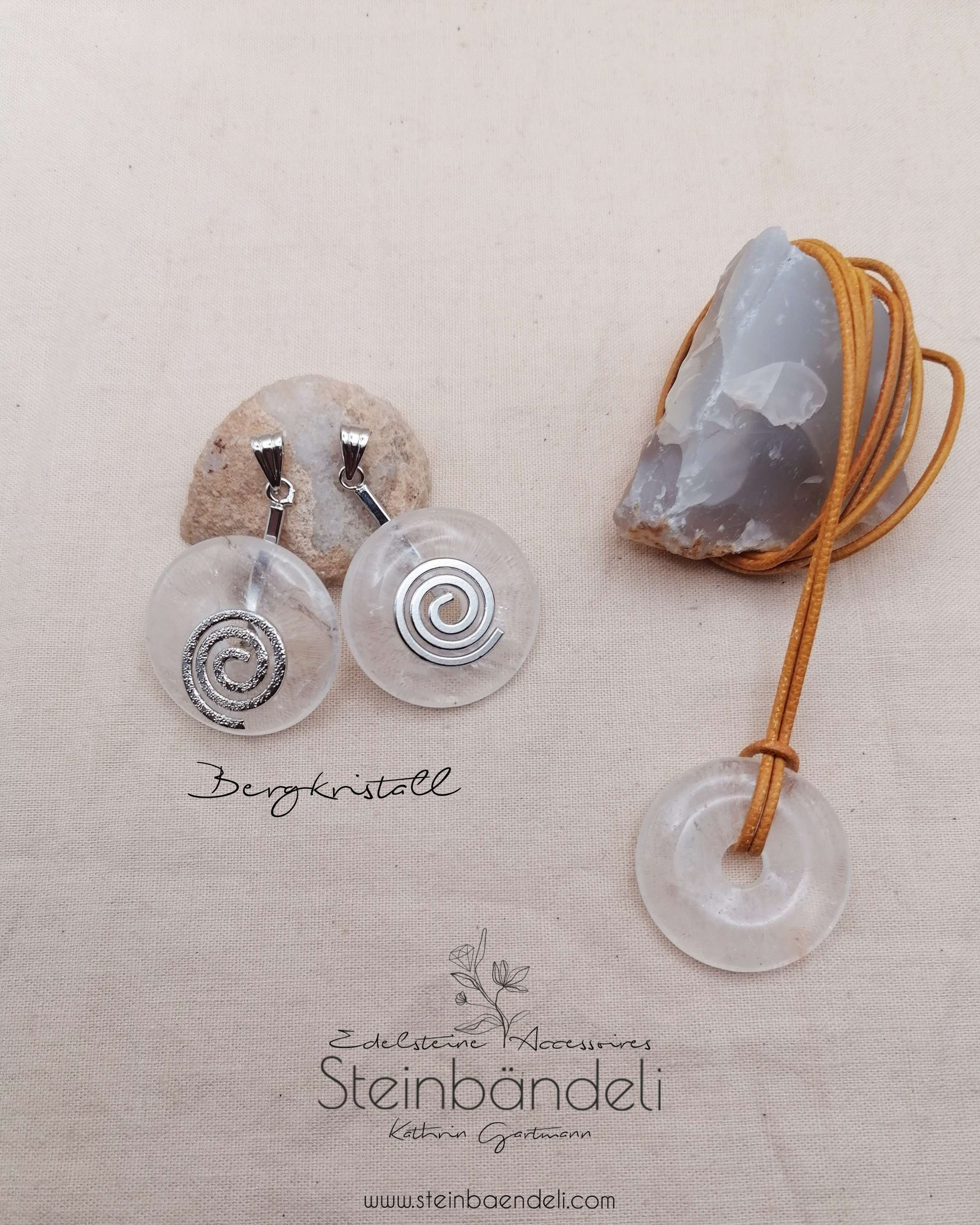 Pi-Scheibe Bergkristall 30 mm