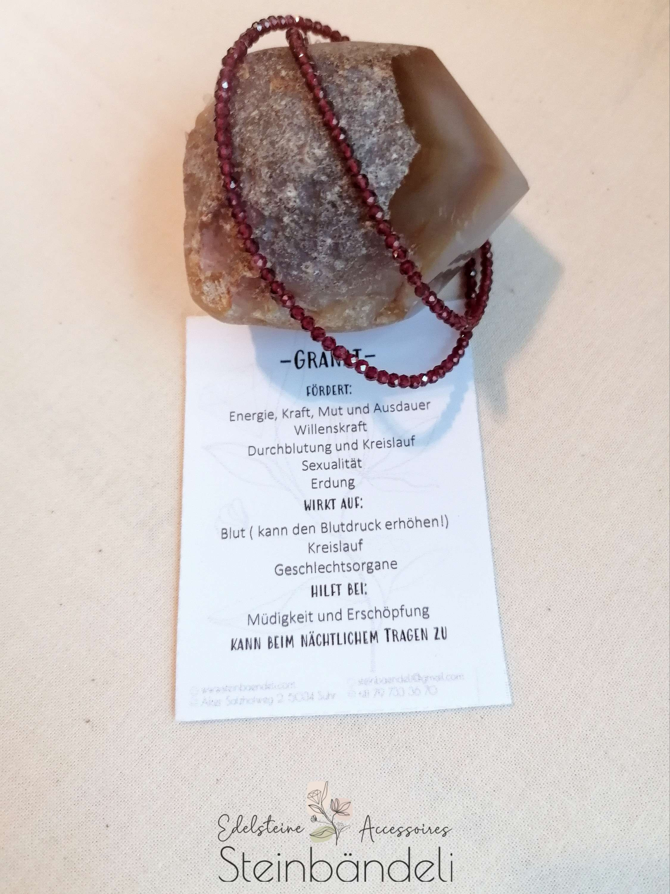 Halskette Cut Granat