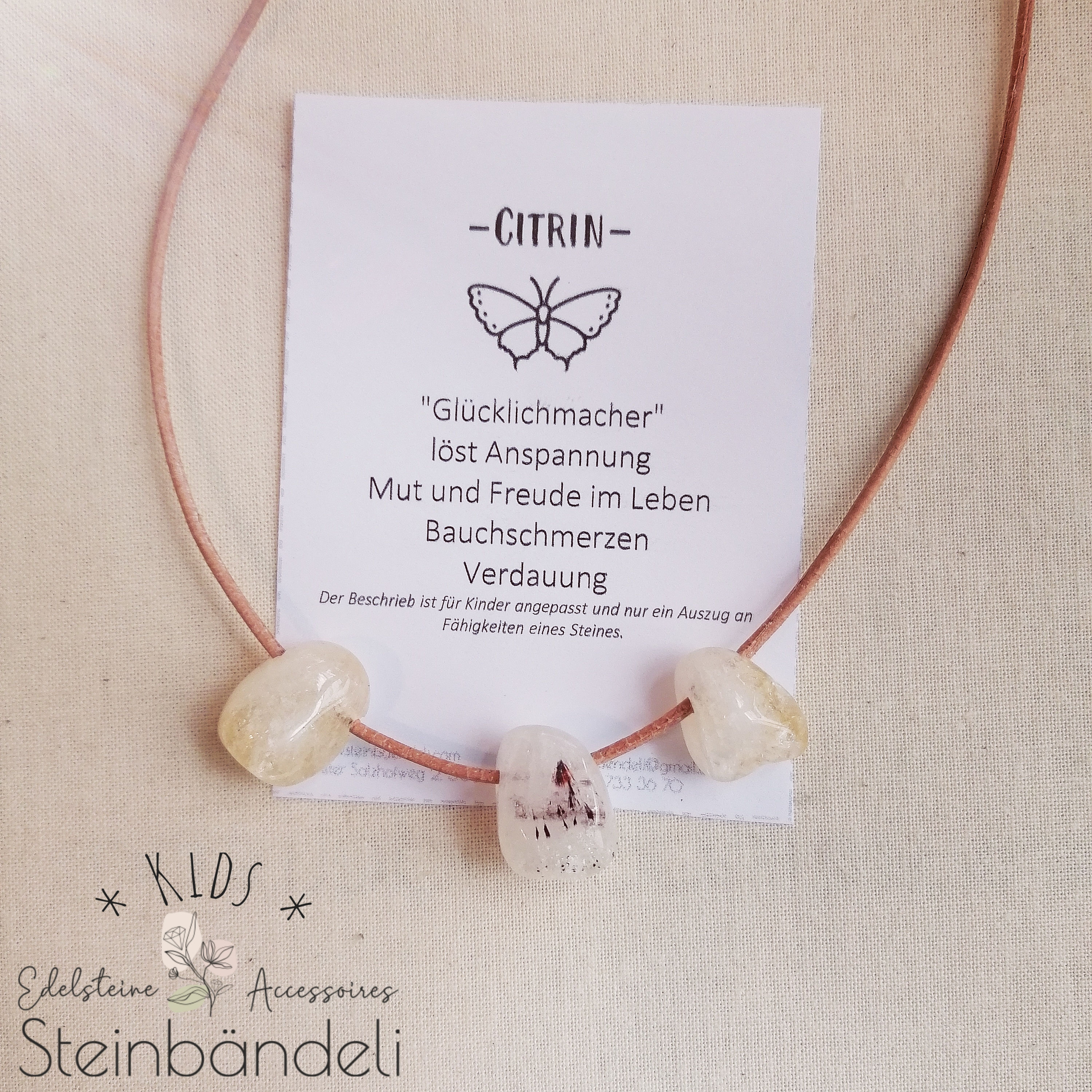 Anhänger Nugget Citrin klein