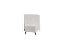 Ivy 30° Inside Curve – upholstered 30-degree inside curved lounge chair for rounded layouts.