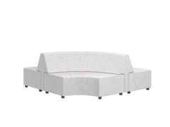 Ace 2.0 Double-Sided 90° Curved Section – child-size - rounded seating module designed for quarter-circle layouts.