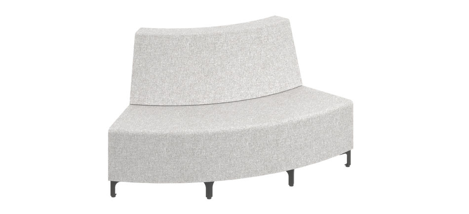 Ivy 60° Outside Curve – 60-degree outside curved lounge chair.