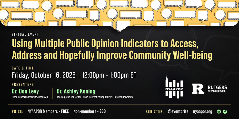 Using Multiple Public Opinion Indicators to Access, Address and Hopefully Improve Community Well-being