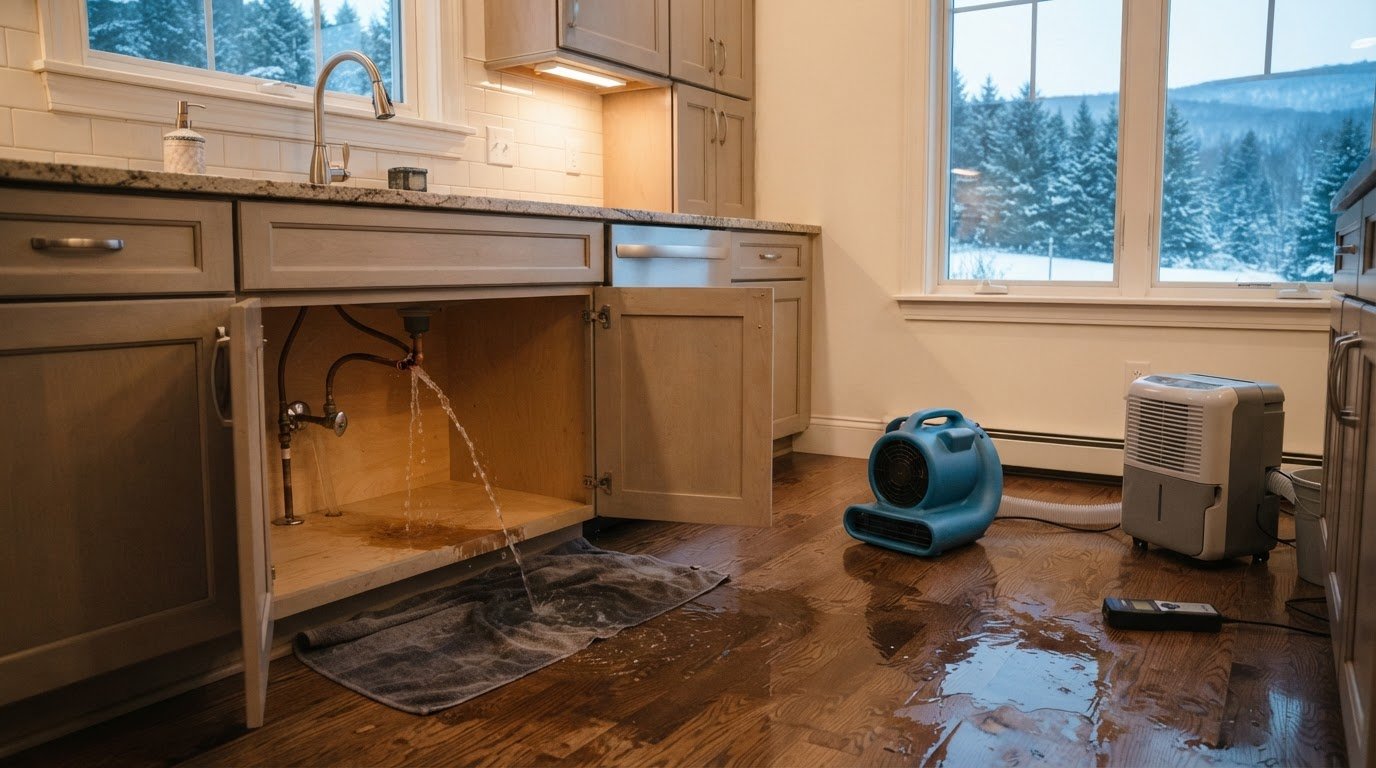 Frozen Pipe Water Damage Cleanup and Repair in Tannersville