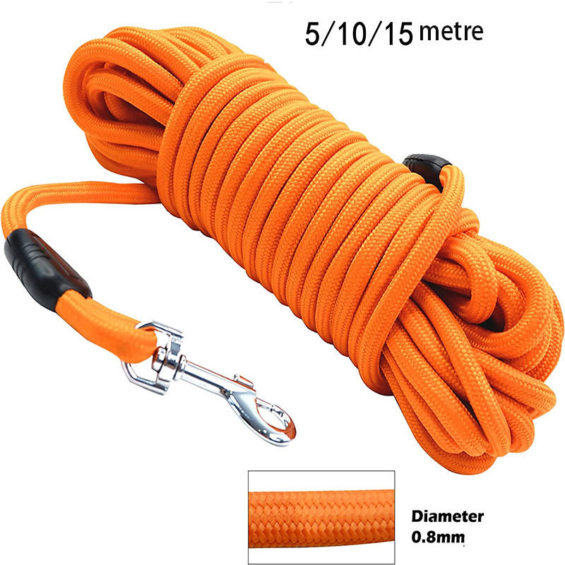 Guia de nylon laranja 5/10/15m para treino