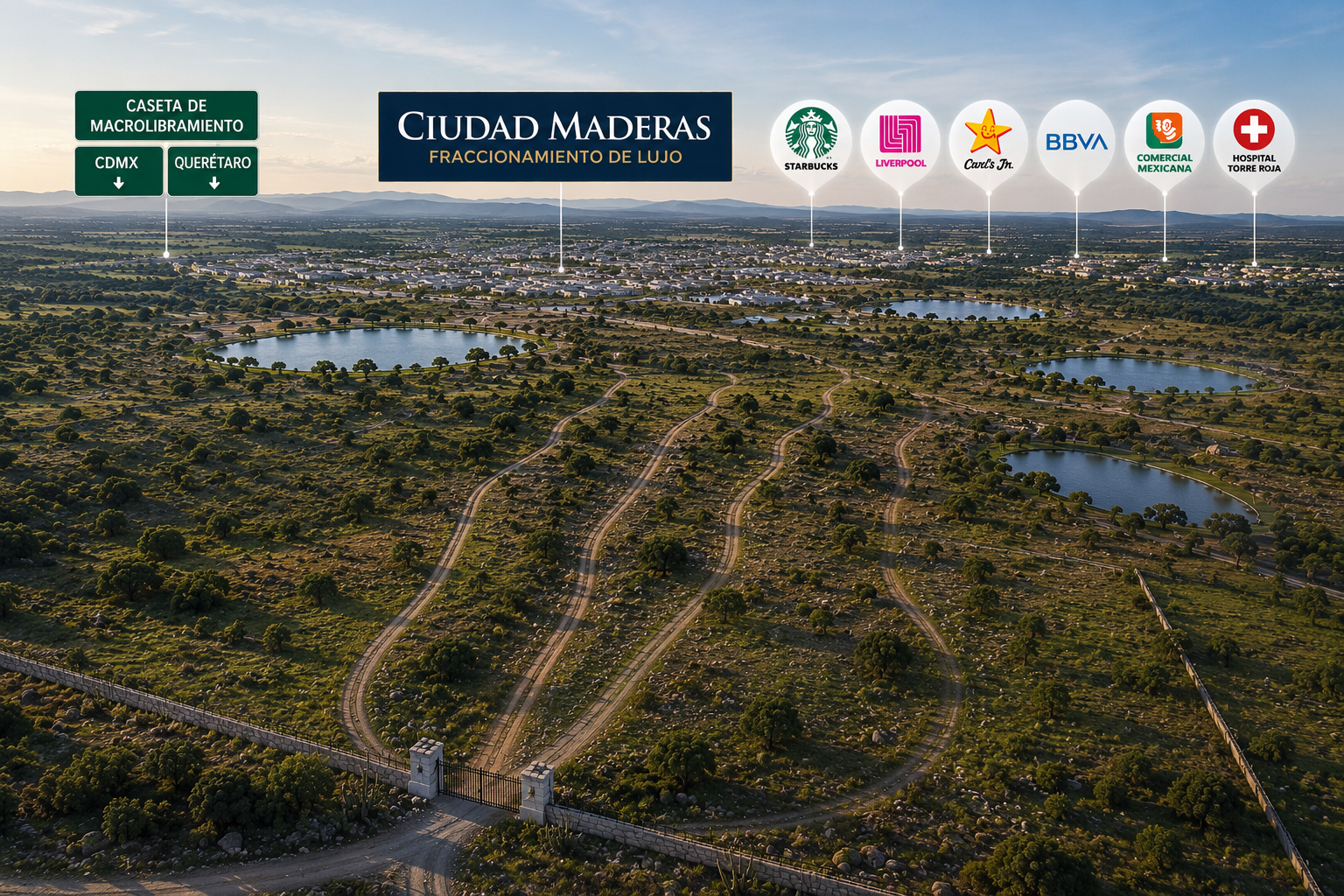 Área hermosa de 221 m2 bien ubicada a 3 minutos de Ciudad Maderas Queretaro SJR