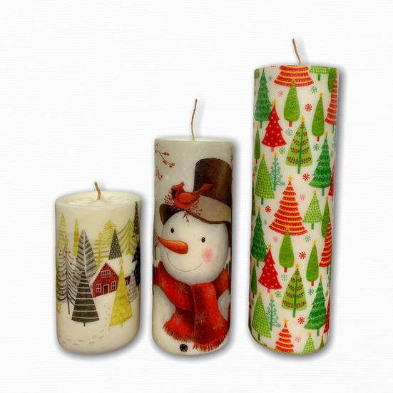 Velas de Navidad tres tamaños