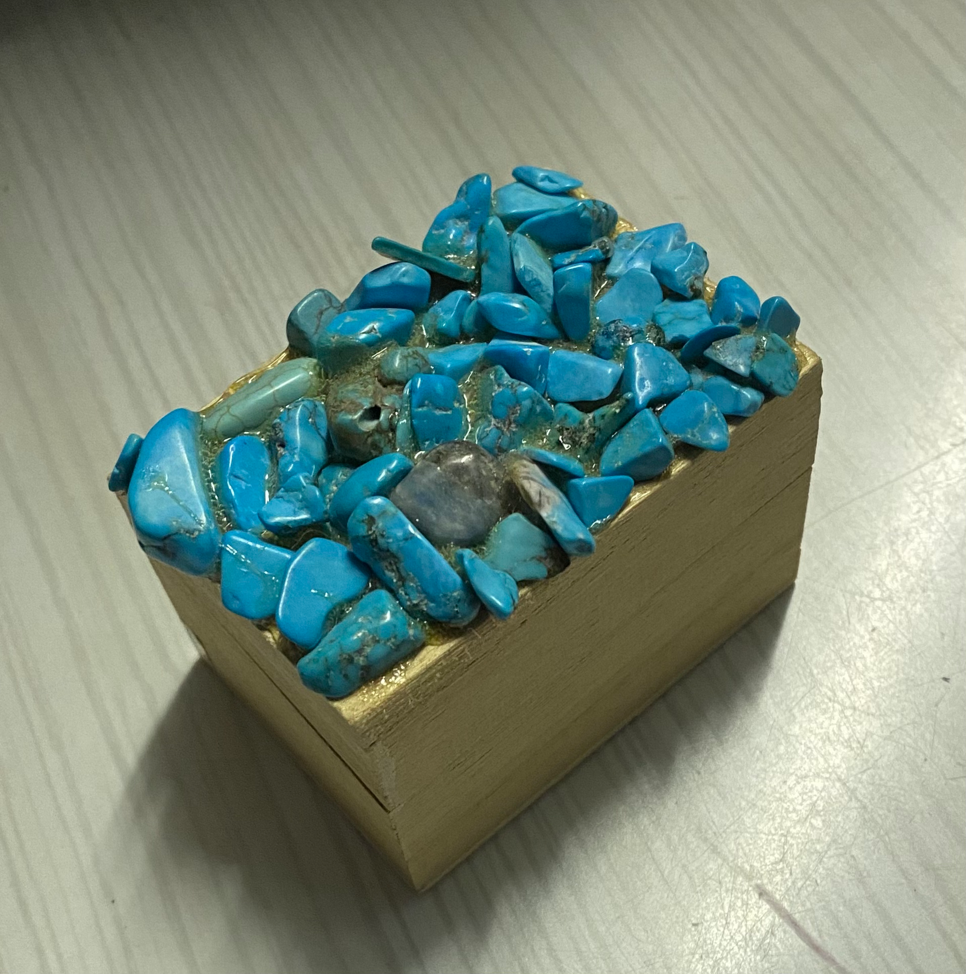 Turquoise topped box