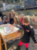 JCP Students Outside with Bubbles
