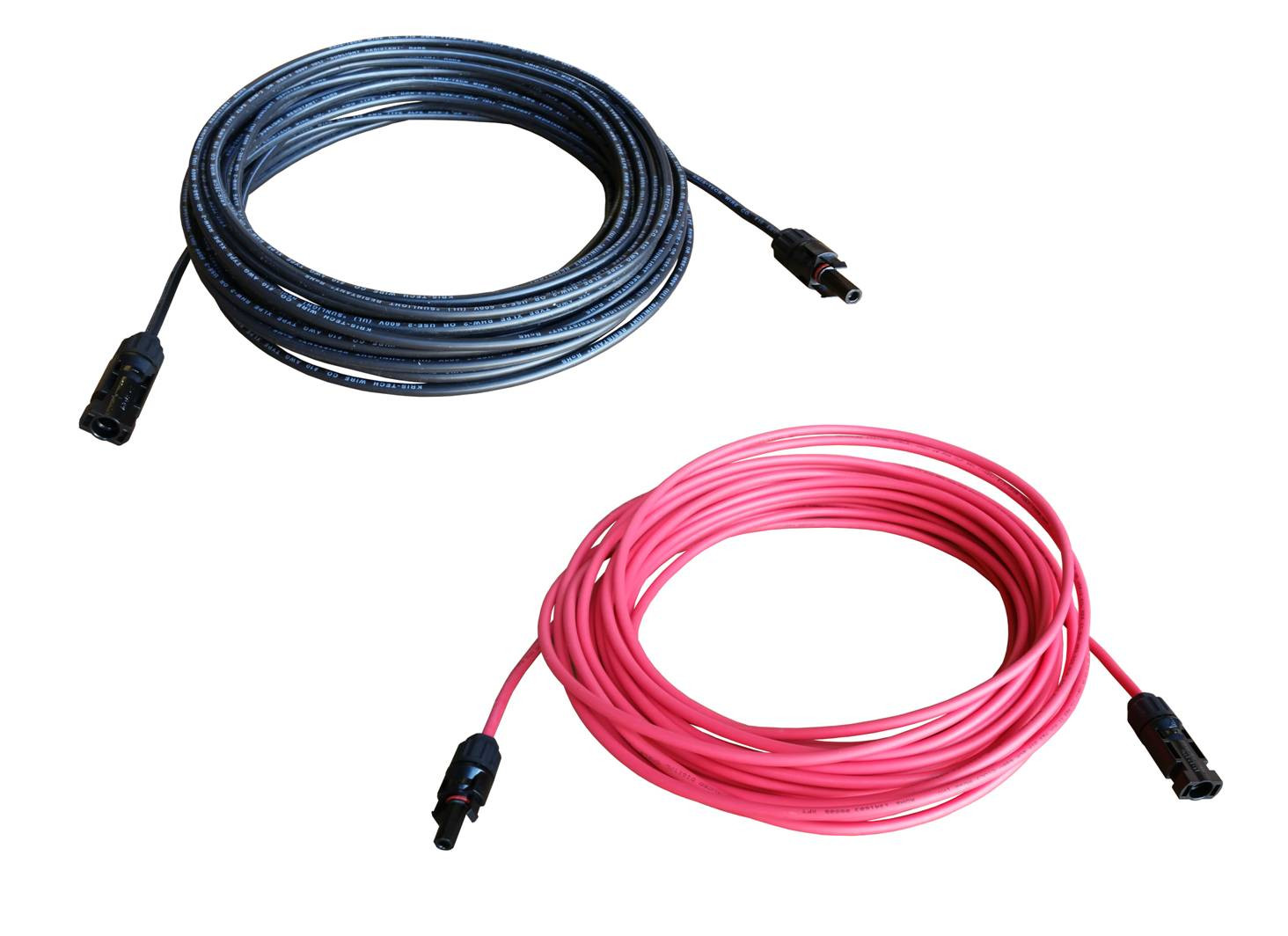 75' #10 SOLAR WIRE PAIR WITH MC4 PLUG-AND-PLAY CONNECTORS